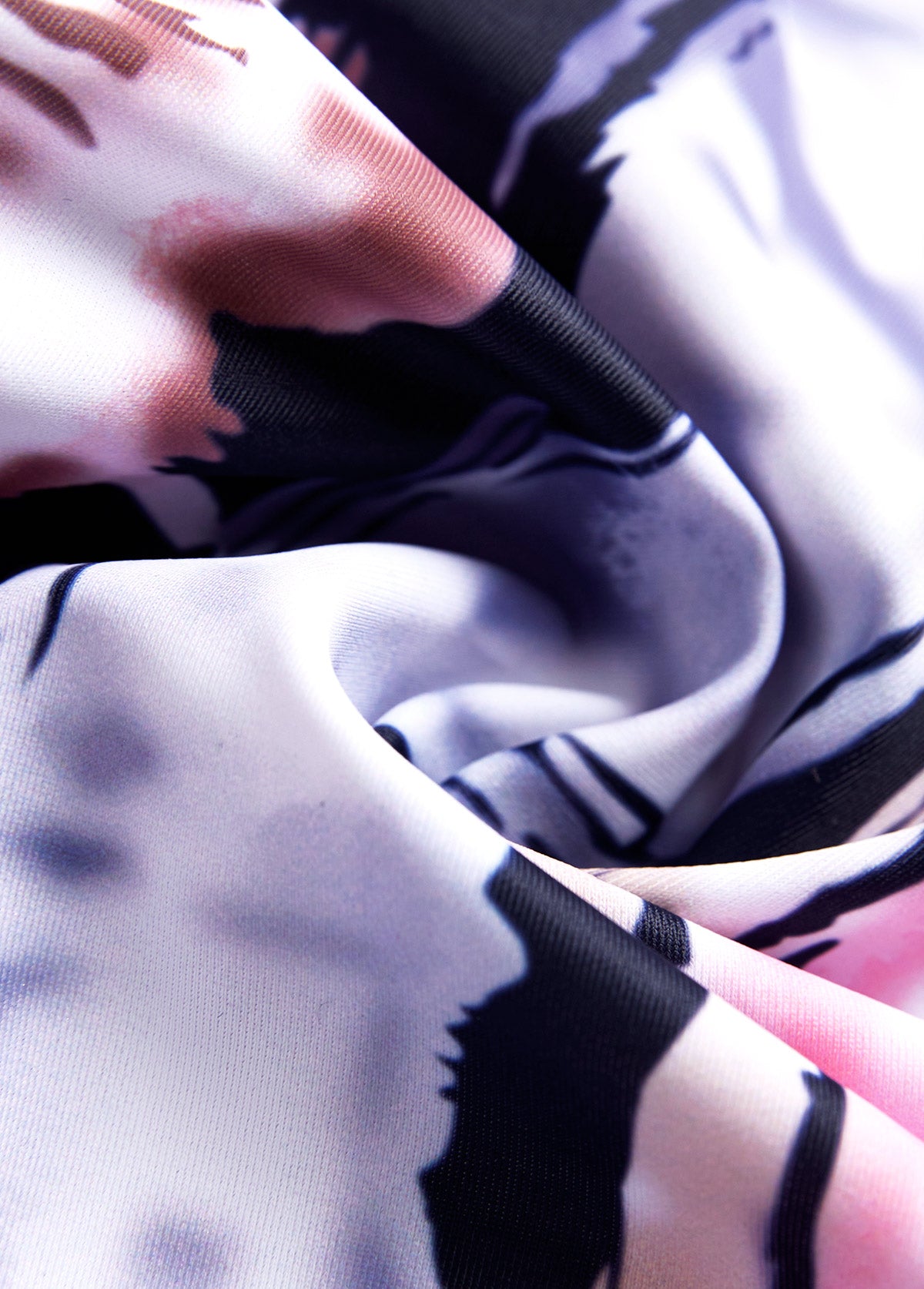 Tankíni Floral Com Recorte Frontal E Gradiente Suave