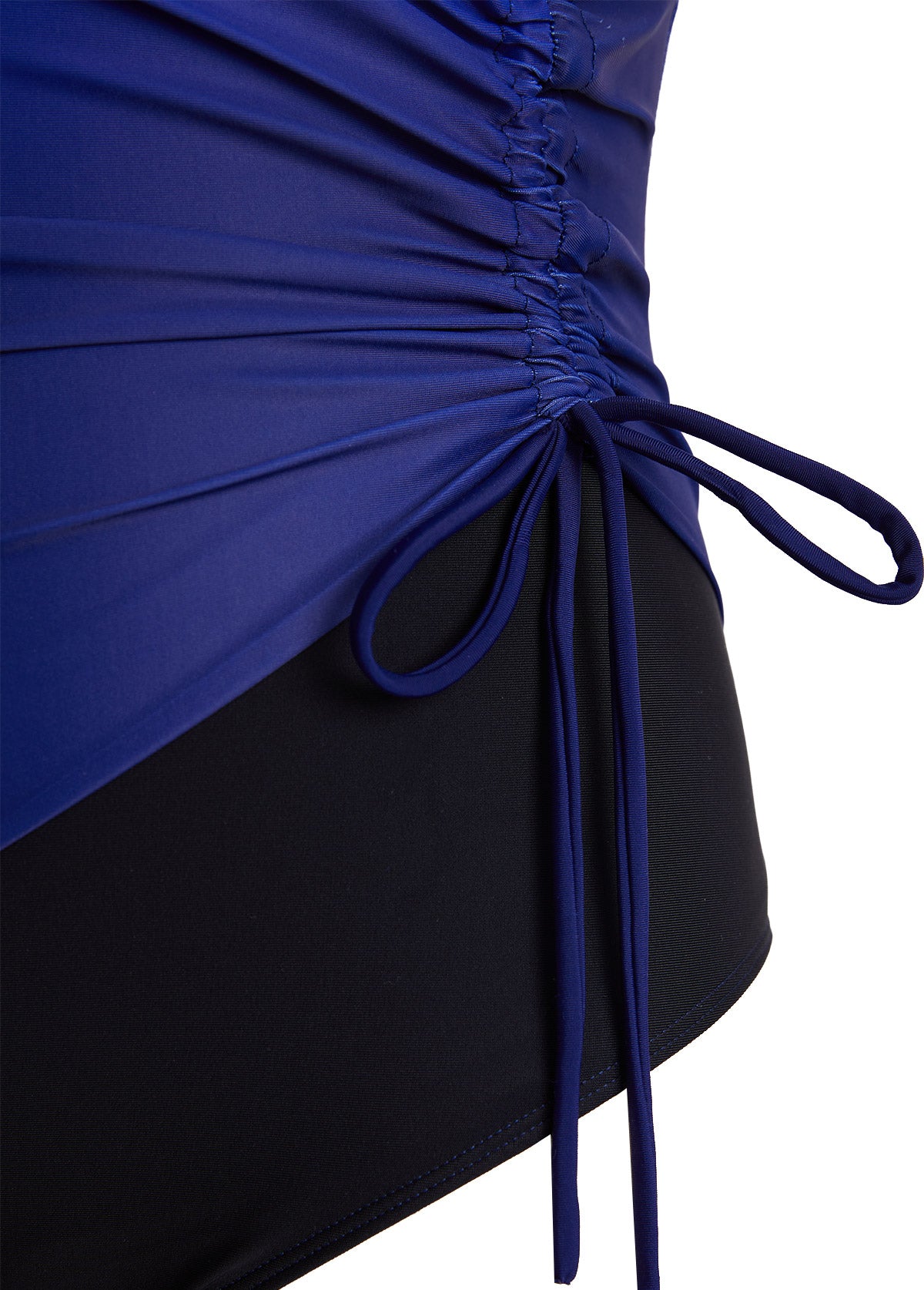 Maiô Bicolor Com Decote Transpassado E Ajuste Lateral