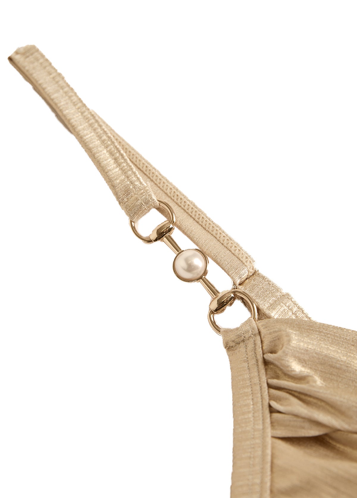 Maiô Acetinado Com Decote Cruzado E Cintura Drapeada