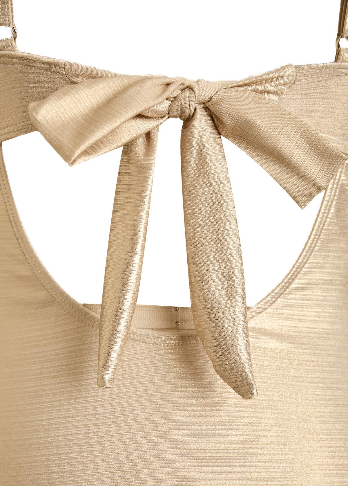 Maiô Acetinado Com Decote Cruzado E Cintura Drapeada