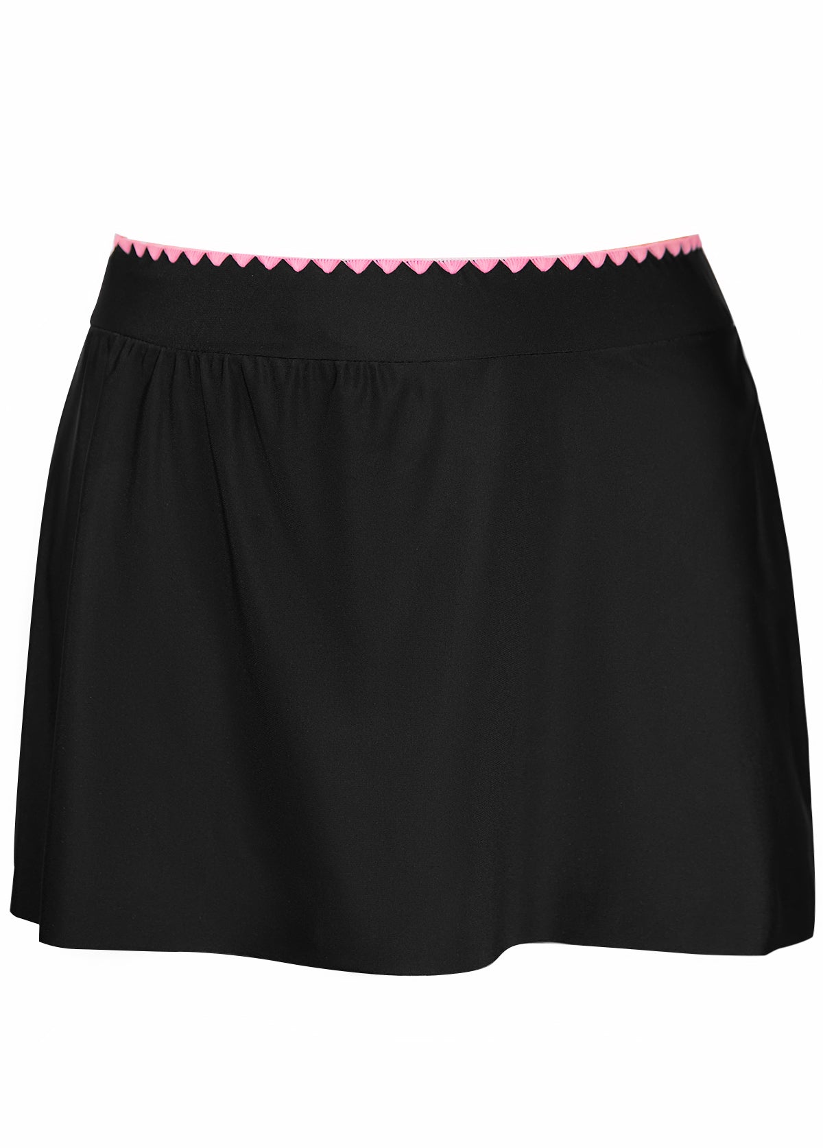 Tankíni Franzido Com Contraste Lateral E Saia Lisa