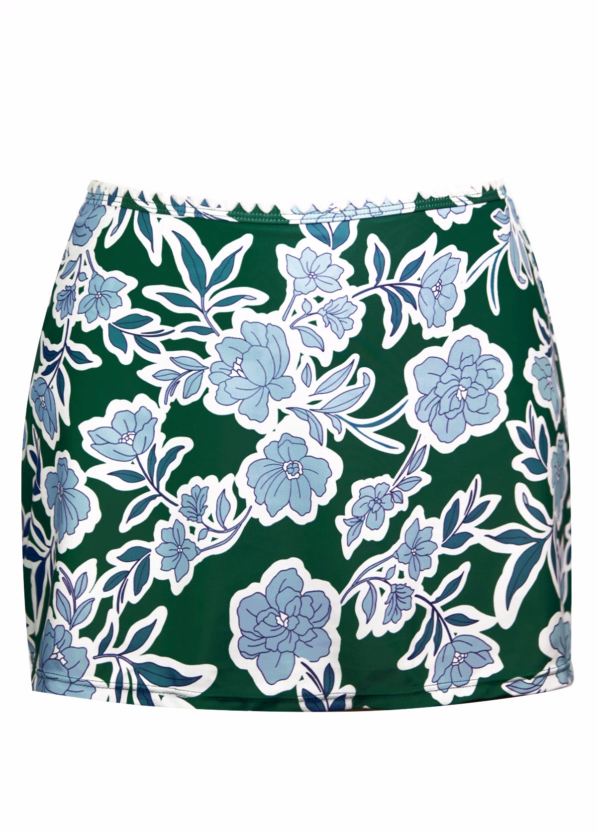 Tankíni Franzido Com Contraste Lateral E Saia Lisa