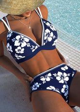 Biquíni Estampado Floral Cintura Alta Com Top Estruturado